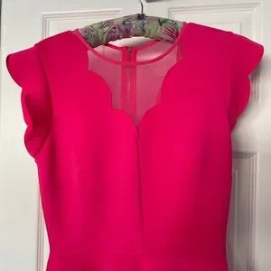 Ted Baker London Dresses Ted Baker London Pink Scallop Fit And